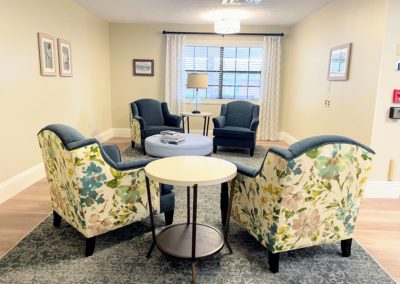 Newly renovated Memory Care Unit small sitting area
