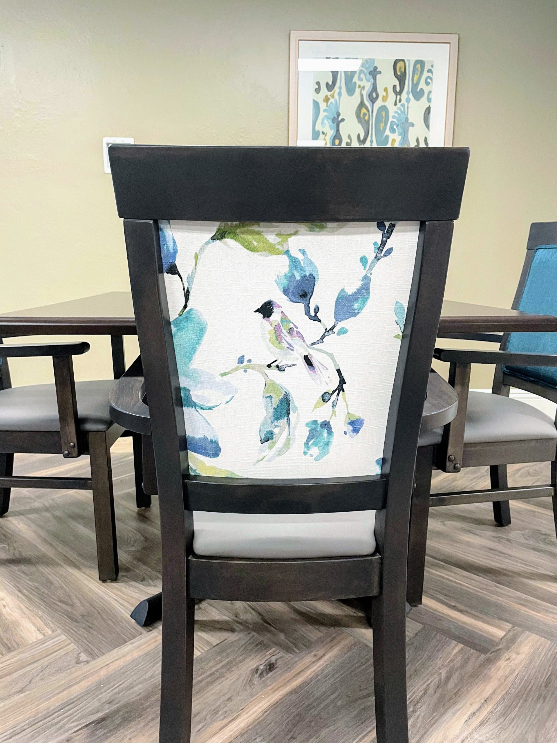 Floral dining room chair