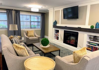 elegant reading area in senior living memory care unit in Connersville, IN